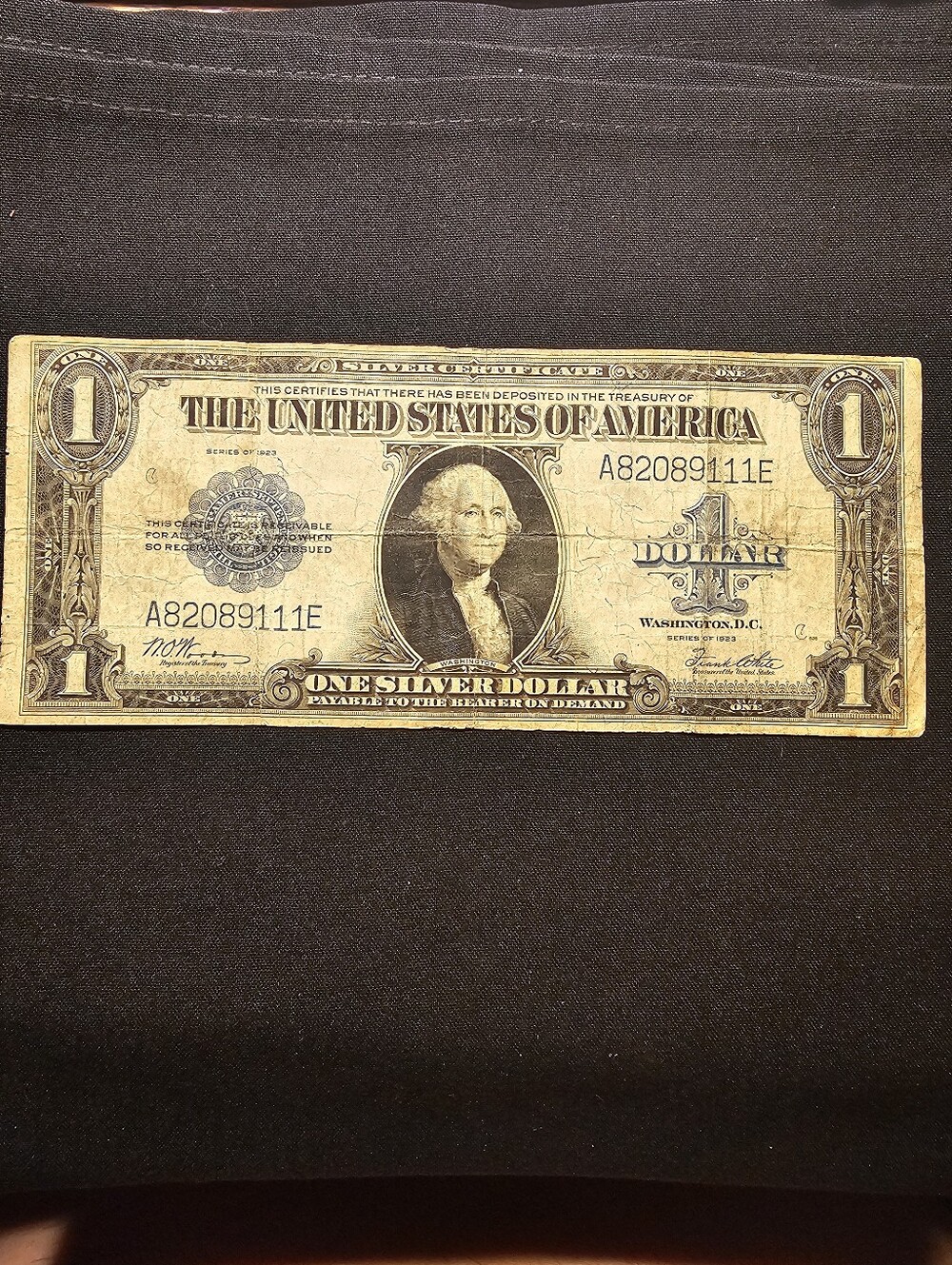 1923 Silver Certificate Known As The Horse Blanket